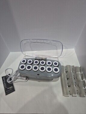 Jilbere de Paris By Conair 12 Ceramic Hot Rollers Hair Curlers Porcelain Series